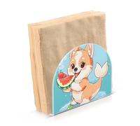 Portatovaglioli per tavolo portatovaglioli dispenser di tovaglioli di carta carino corgis sirena in piedi cucina bagno decorativo acrilico