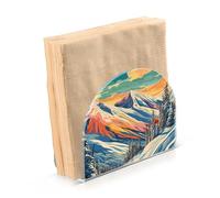 Portatovaglioli per tavolo portatovaglioli dispenser di tovaglioli di carta cartone animato neve montagna in piedi cucina bagno decorativo acrilico