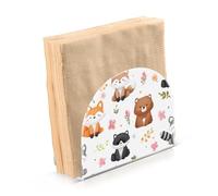 Portatovaglioli per tavolo portatovaglioli dispenser di tovaglioli di carta cartone animato volpe orso in piedi cucina bagno decorativo acrilico