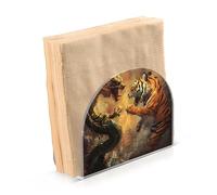 Portatovaglioli per tavolo portatovaglioli dispenser di tovaglioli di carta drago cinese tigri in piedi cucina bagno decorativo acrilico