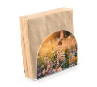 Portatovaglioli per tavolo portatovaglioli dispenser di tovaglioli di carta fiore prato farfalla in piedi cucina bagno decorativo acrilico