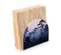 Portatovaglioli per tavolo portatovaglioli dispenser di tovaglioli di carta Foresta Nebbia in piedi Cucina Bagno decorativo acrilico