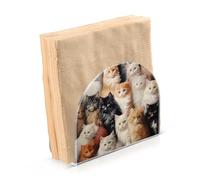 Portatovaglioli per tavolo portatovaglioli dispenser di tovaglioli di carta gatti famiglia in piedi cucina bagno decorativo acrilico