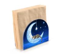 Portatovaglioli per tavolo portatovaglioli dispenser di tovaglioli di carta gatto luna crescente in piedi cucina bagno decorativo acrilico