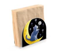 Portatovaglioli per tavolo portatovaglioli dispenser di tovaglioli di carta gatto tarassaco luna crescente in piedi cucina bagno decorativo acrilico