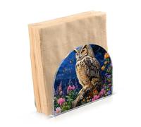Portatovaglioli per tavolo portatovaglioli dispenser di tovaglioli di carta gufo fiore luna in piedi cucina bagno decorativo acrilico