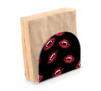 Portatovaglioli per tavolo portatovaglioli dispenser di tovaglioli di carta Halloween vampiro labbra in piedi cucina bagno decorativo acrilico
