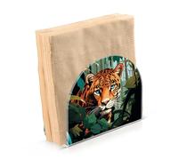 Portatovaglioli per tavolo portatovaglioli dispenser di tovaglioli di carta leopardo giungla in piedi cucina bagno decorativo acrilico