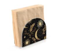 Portatovaglioli per tavolo portatovaglioli dispenser di tovaglioli di carta luna dorata sole foglie in piedi cucina bagno decorativo acrilico