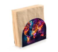 Portatovaglioli per tavolo portatovaglioli dispenser di tovaglioli di carta mappa del mondo fuoco in piedi cucina bagno decorativo acrilico
