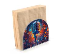 Portatovaglioli per tavolo portatovaglioli dispenser di tovaglioli di carta musica microfono in piedi cucina bagno decorativo acrilico