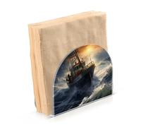 Portatovaglioli per tavolo portatovaglioli dispenser di tovaglioli di carta nave pirata in piedi cucina bagno decorativo acrilico