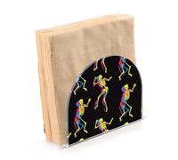 Portatovaglioli per tavolo portatovaglioli dispenser di tovaglioli di carta scheletro danza ombra in piedi cucina bagno decorativo acrilico