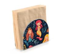 Portatovaglioli per tavolo portatovaglioli dispenser di tovaglioli di carta sirena corallo pesce in piedi cucina bagno decorativo acrilico