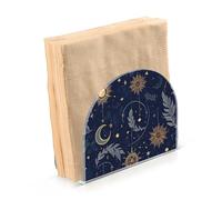 Portatovaglioli per tavolo portatovaglioli dispenser di tovaglioli di carta stella dorata luna foglie in piedi cucina bagno decorativo acrilico