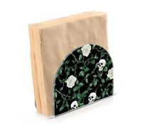 Portatovaglioli per tavolo portatovaglioli dispenser di tovaglioli di carta teschio rosa bianca in piedi cucina bagno decorativo acrilico