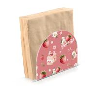 Portatovaglioli per tavolo portatovaglioli dispenser di tovaglioli di carta torta fragola fiocco in piedi cucina bagno decorativo acrilico