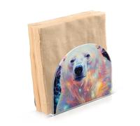 Portatovaglioli per tavolo portatovaglioli dispenser tovaglioli di carta Orso bianco 2 piedi cucina bagno decorativo acrilico