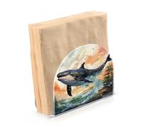 Portatovaglioli per tavolo portatovaglioli dispenser tovaglioli di carta pittura balena in piedi cucina bagno decorativo acrilico