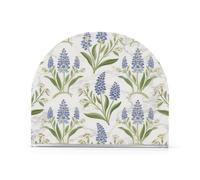 Portatovaglioli piatto in acrilico alla moda con fiore viola per bar da picnic rustico portatovaglioli autoportante con peso decorazione domestica per tavolo, cucina