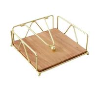 Portatovaglioli piatto Portatovaglioli da cucina in metallo con braccio di tensione ponderato Dispenser di carta velina rustica for tavolo da appoggio(Gold)