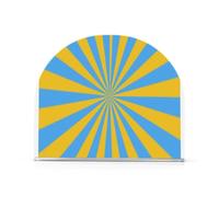Portatovaglioli ponderato in acrilico blu-giallo fulmine per feste, matrimoni, eventi, autoportante, decorazione moderna per la casa per cocktail in fattoria