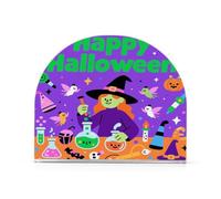 Portatovaglioli quadrato in acrilico con strega di Halloween del fumetto per bar da picnic Rustico portatovaglioli autoportante con peso decorazione domestica per tavolo, cucina