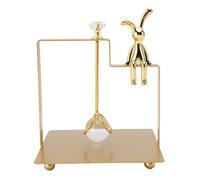 Portatovaglioli quadrato, porta tovaglioli da cocktail in carta in stile europeo in metallo ferro, porta fazzoletti, decorazione per conigli, per bar di casa, casa da tè (d'oro)