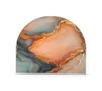 Portatovaglioli rustico in acrilico color pesca e oro, per cocktail in fattoria, portatovaglioli autoportanti per cucina, decorazione della casa, cocktail in fattoria, 1 confezione