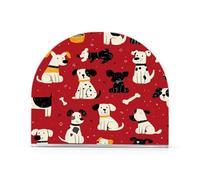 Portatovaglioli rustico in acrilico rosso bianco con osso di cane per tavolo, portatovaglioli autoportanti per cucina decorazione domestica per bagno, ristorante