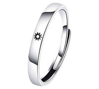 Portatovaglioli Set Di 6 Gli anelli del sole e della luna sono coppie di anelli di promessa che ti hanno placcato e incastonati i miei anelli Portachiavi Custode (Multicolor, One Size)