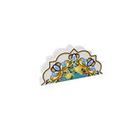 Portatovaglioli tavola Cucina Citrus Limoni Brandani 52781 Ovale Porcellana Bianco Blu