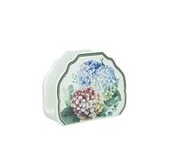 Portatovaglioli Tavola Flora Cucina Christmas Brandani 51234 Ovale Porcellana Floreale Verde Rosa Ortensia