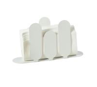 Arti & Mestieri Park - Portatovaglioli verticale di Design 100% Made in Italy - in Ferro, 24x6x13h cm (Bianco Marmo)