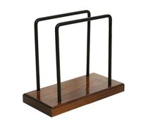 Portatovaglioli verticale per tavolo da pranzo, ristorante, piano di lavoro, marrone, 15,3 x 7,3 x 13,5 cm