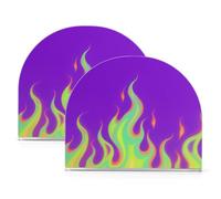 Portatovaglioli viola fluorescente in acrilico con fiamma fredda per bagno, ristorante autoportante da tavolo dispenser per tovaglioli decorazione domestica