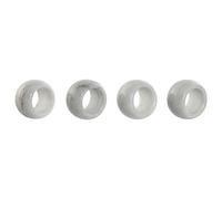 Portatovagliolo Home ESPRIT Bianco Marmo 4,8 x 4,8 x 3,3 cm 4 Pezzi