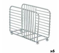 Portatovagliolo Kinvara Argentato Argento Metallo 14,5 x 11,5 x 6,5 cm [6 Uni