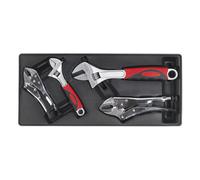 Portattrezzi con Bloccaggio Pinze & Chiave Regolabile Set 4pc - Sealey TBT04