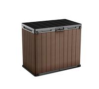 Keter Porta Attrezzi da Esterno Store-It-Out Darwin, Ideale per il Giardino, Marrone, 140x80x120H cm, 1150 L