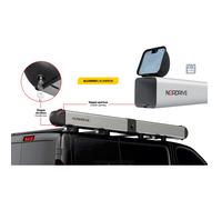 Portatubi Aerodinamico in Alluminio 322 cm Chiusura di Sicurezza Van-Tube 3000
