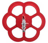 Portatubo da Muro in Metallo con Rubinetto a Doppia Uscita Belfer 42/FR Rosso