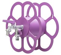 Portatubo da Muro in Metallo con Rubinetto a Doppia Uscita Belfer 42/FR Viola