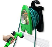 Portatubo Da Parete Per Tubo Giardino, Supporto Resistente per Tubo, Cavo Avvolgitubo 10m per Cortile Piscina Esterna Garage Stoccaggio Acqua