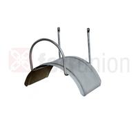 SUPPORTO DA PARETE PAPILLON PORTATUBO IN LAMIERA E ACCIAIO