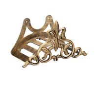 Portatubo Supporto Parete Reggi Tubo Pompa Acqua 16x29x14cm Bronzo Vintage Ghisa