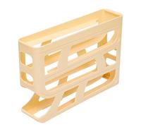 Portauova. 4 Tier Fridge Egg Dispenser Large Capacity Space Saving Egg Container(Yellow)