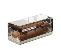 Portauova a ripiani - Contenitore trasparente per uova per frigorifero, organizer da cucina | Dispenser automatico durevole per uova da 24 - 28 uova
