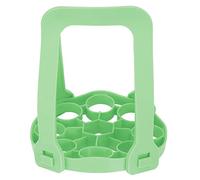 Portauova a vapore, fornello per uova sode in silicone, cestello per uova al vapore portatile, portauova al vapore multifunzionale,accessori da cucina Portauovo a Vapore per cuocere Uova (verde)