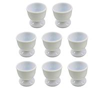 Portauova Bianco Stile Semplicità Porta Uova Sodo In Plastica Per Cucina Uova Sodo Colazione-8pcs